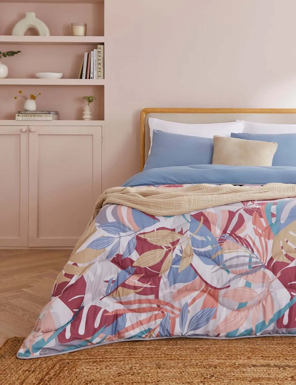 Nightlark Palm Print 10.5 Tog Coverless Duvet & Pillowcase Multi