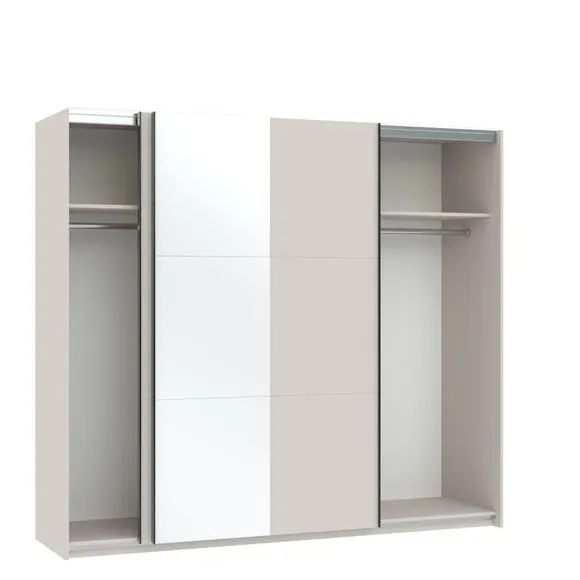 Ivan 228cm Sliding Wardrobe with 1 Mirror 2