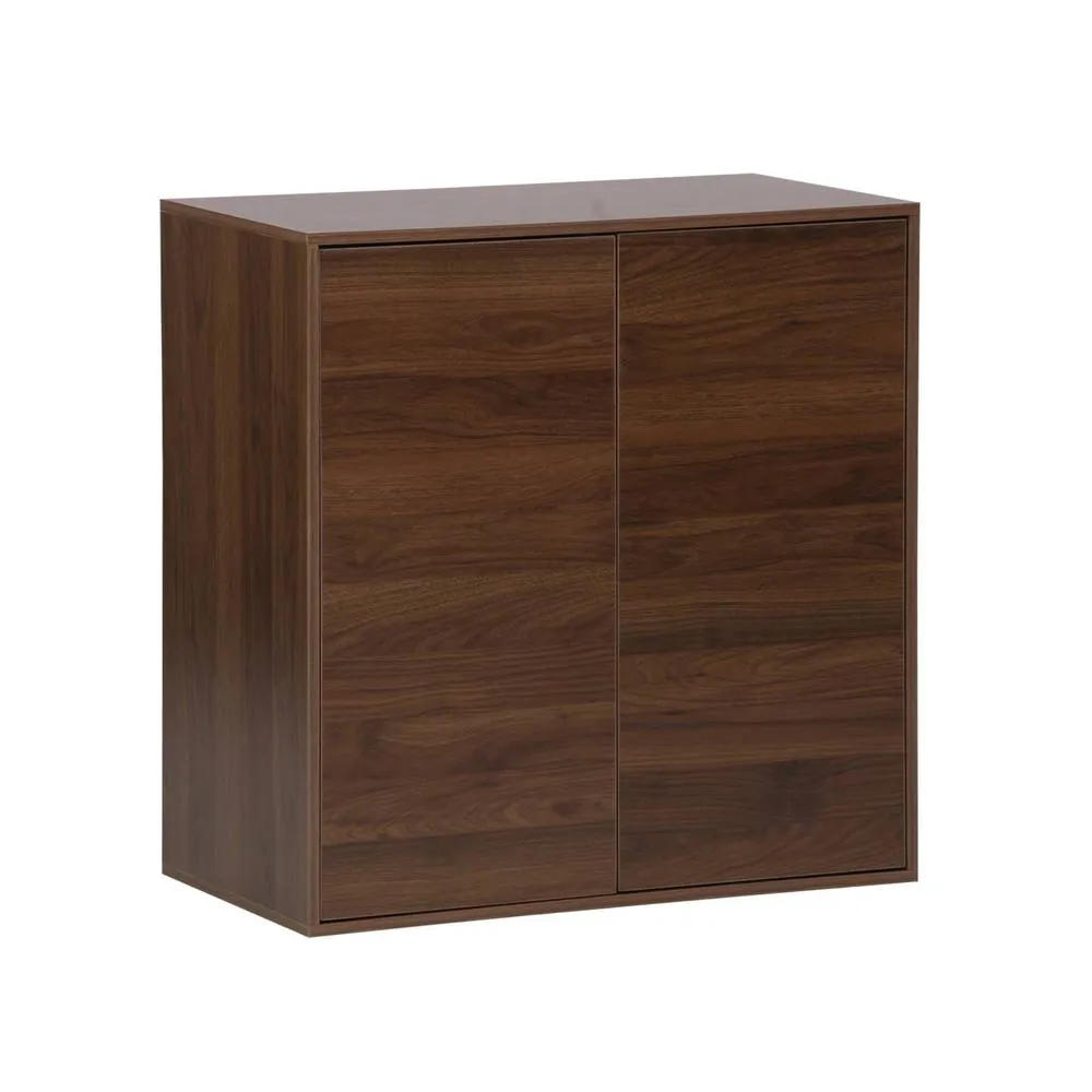 sweeek Wood effect storage unit, 2 doors, 70cm in Dark Brown 2