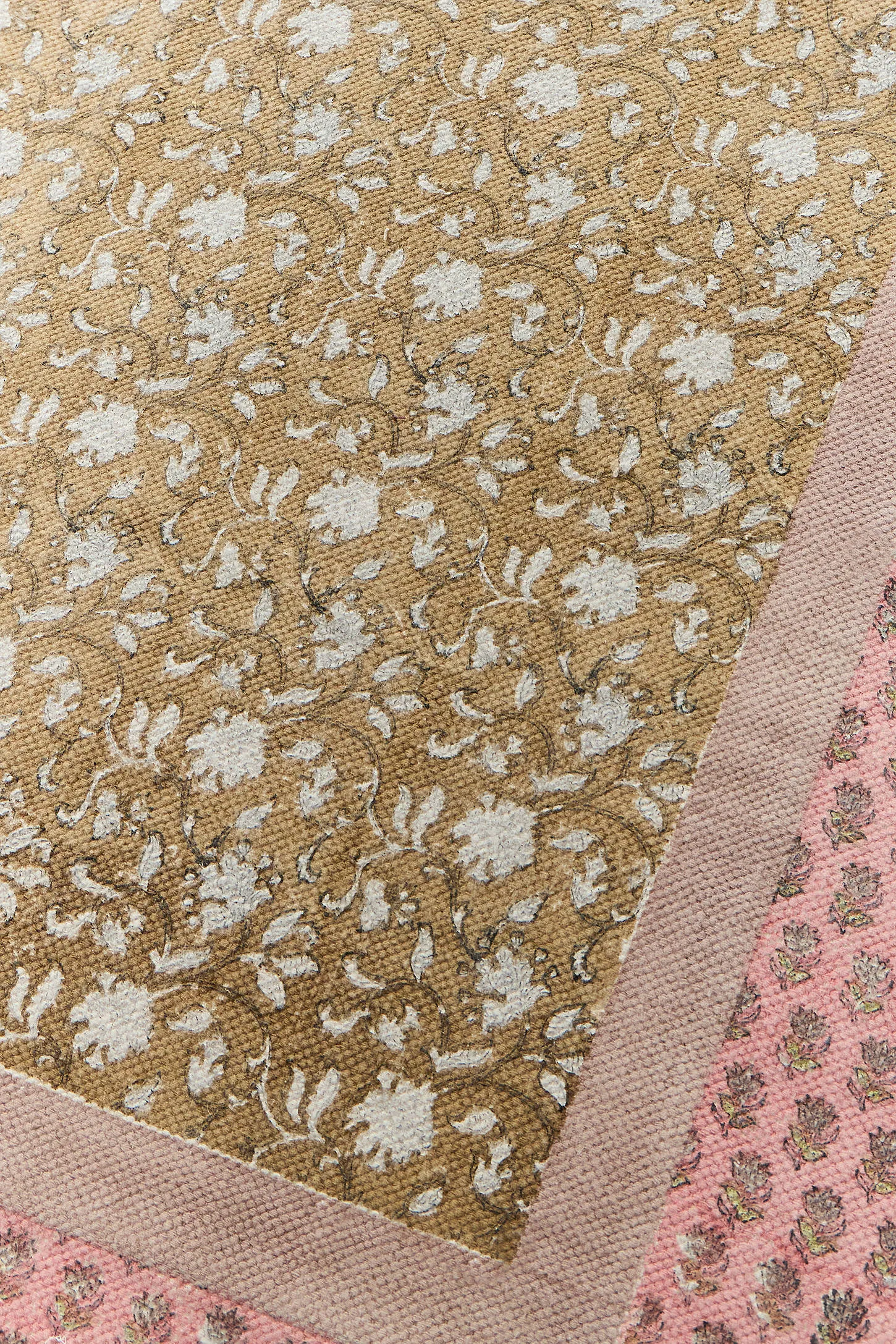 Pink Block Reversible 5x7ft / 90x150cm Rug - Pink 4