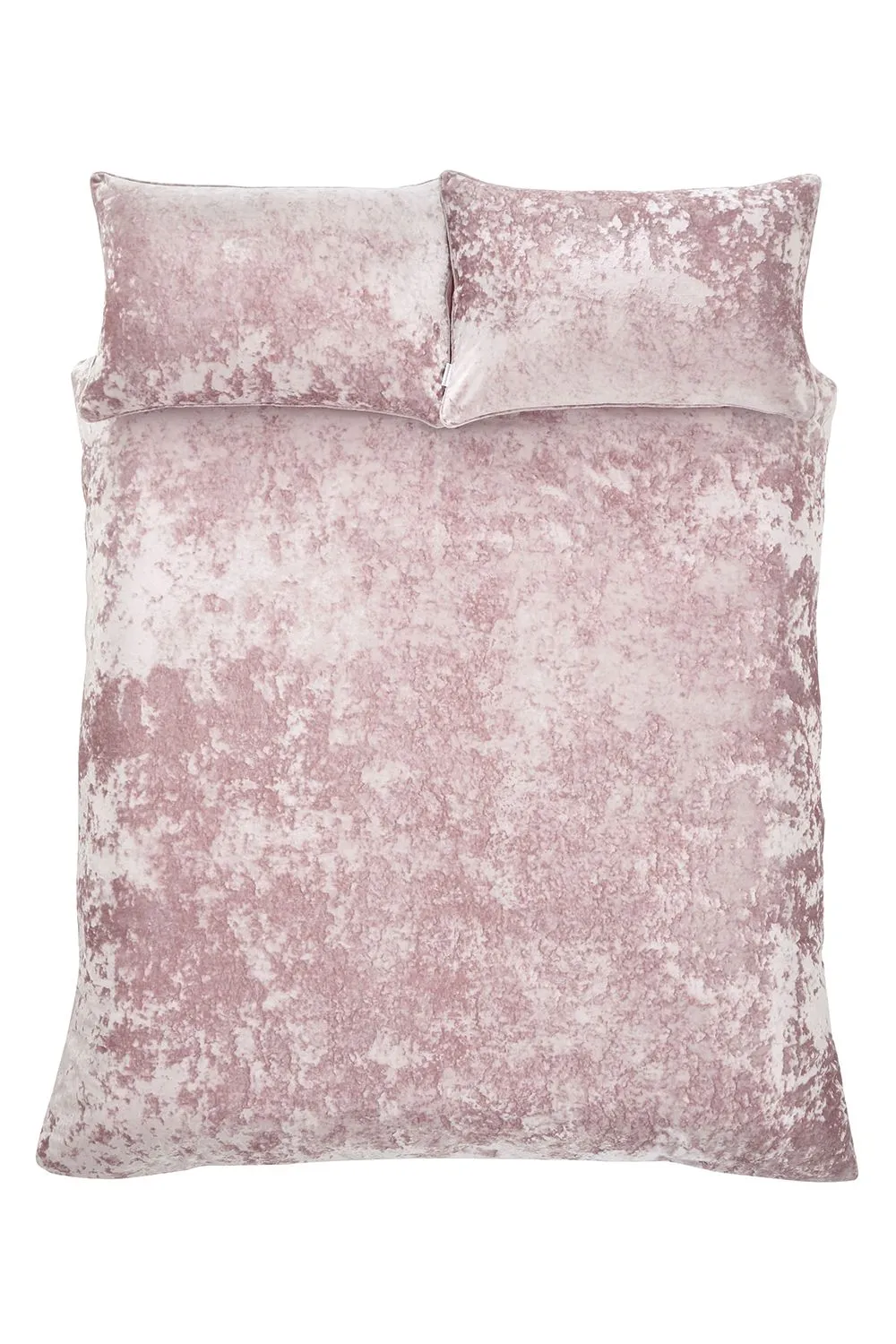 Catherine Lansfield Crushed Velvet Duvet Cover Set - Soft, Durable & Luxury Finish in Light Pink 5