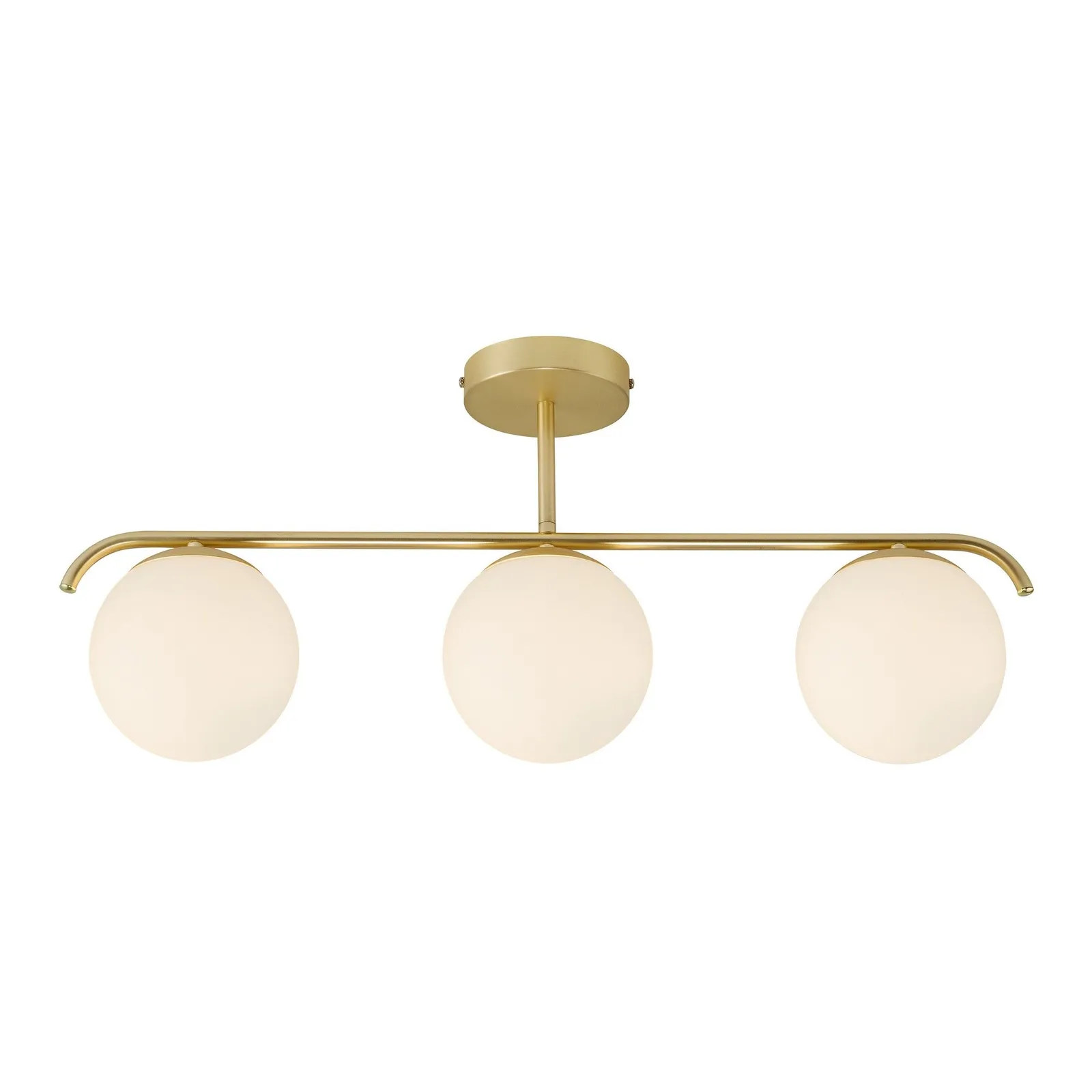 Nordlux Grant Ceiling Light Brass Glass Bedroom E14 Mains 15cm in Gold