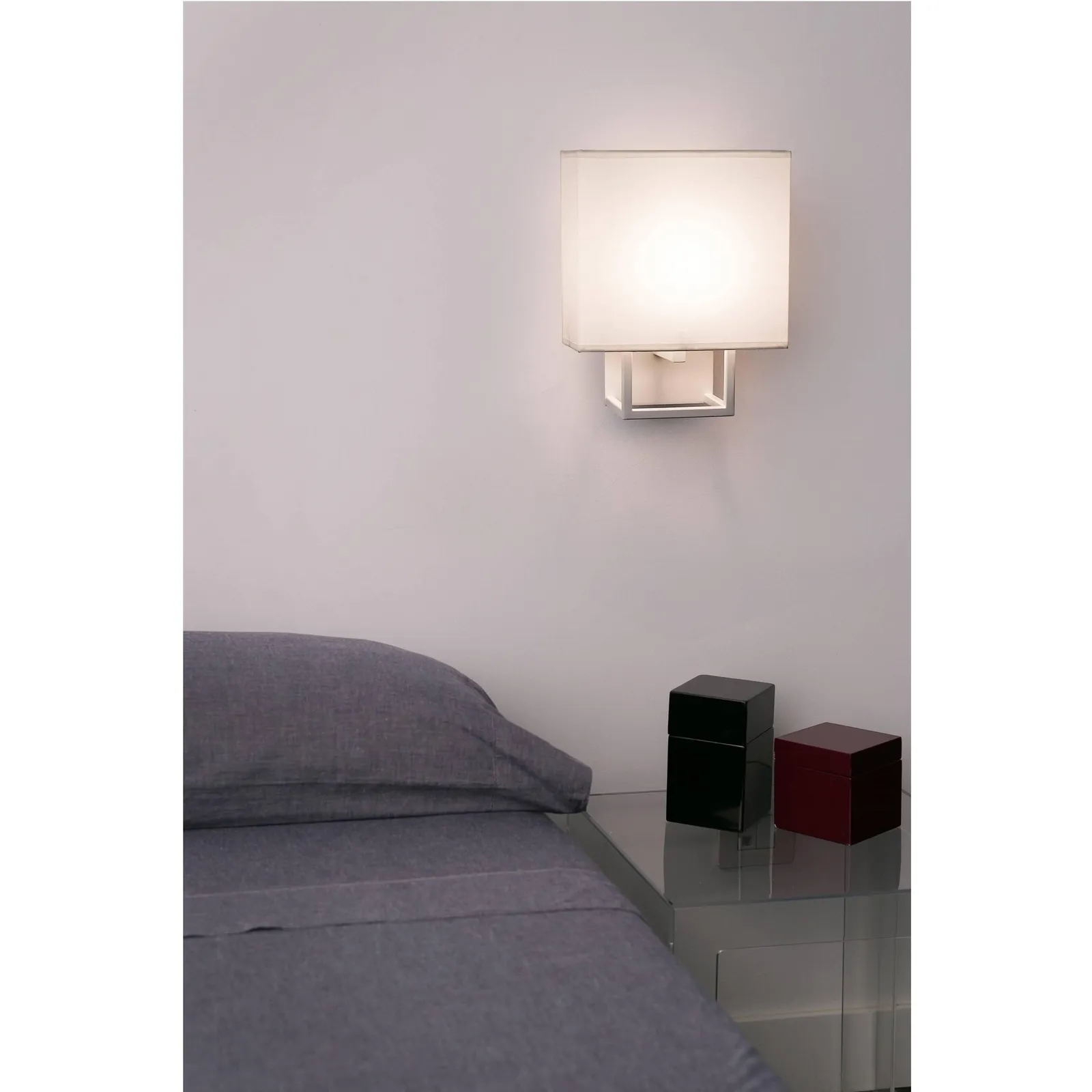 Netlighting Vesper 1 Light Indoor Wall Lamp White with Shade E14 2
