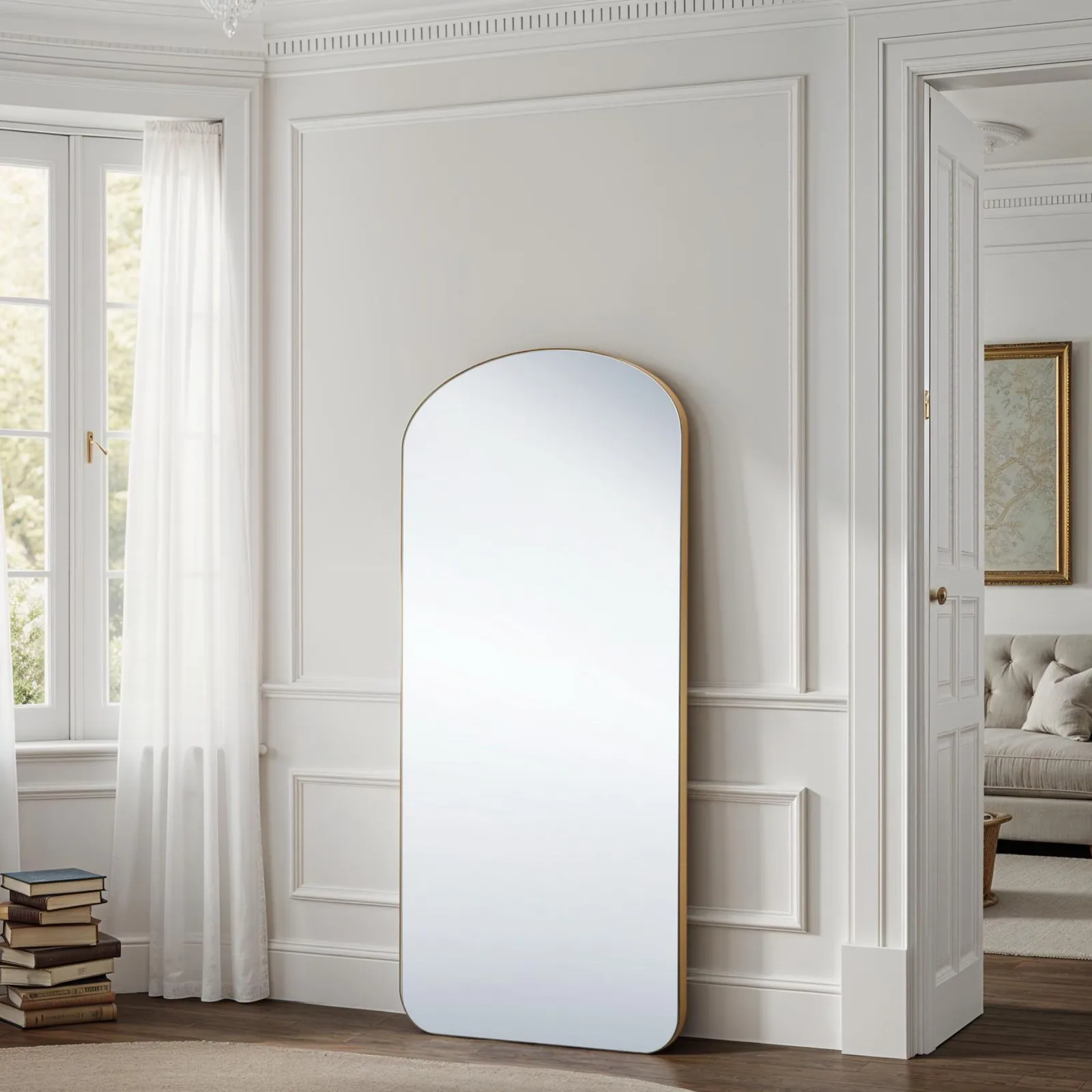 Yearn Mirrors Soho Curved Arch Full Length Mirror Gold 4