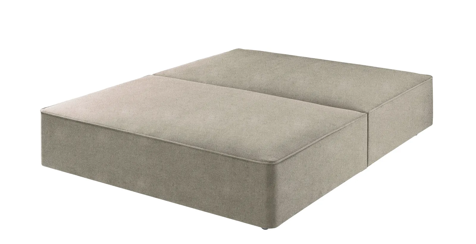 Premium Divan Base, Double - Hemp Oat, No Drawers