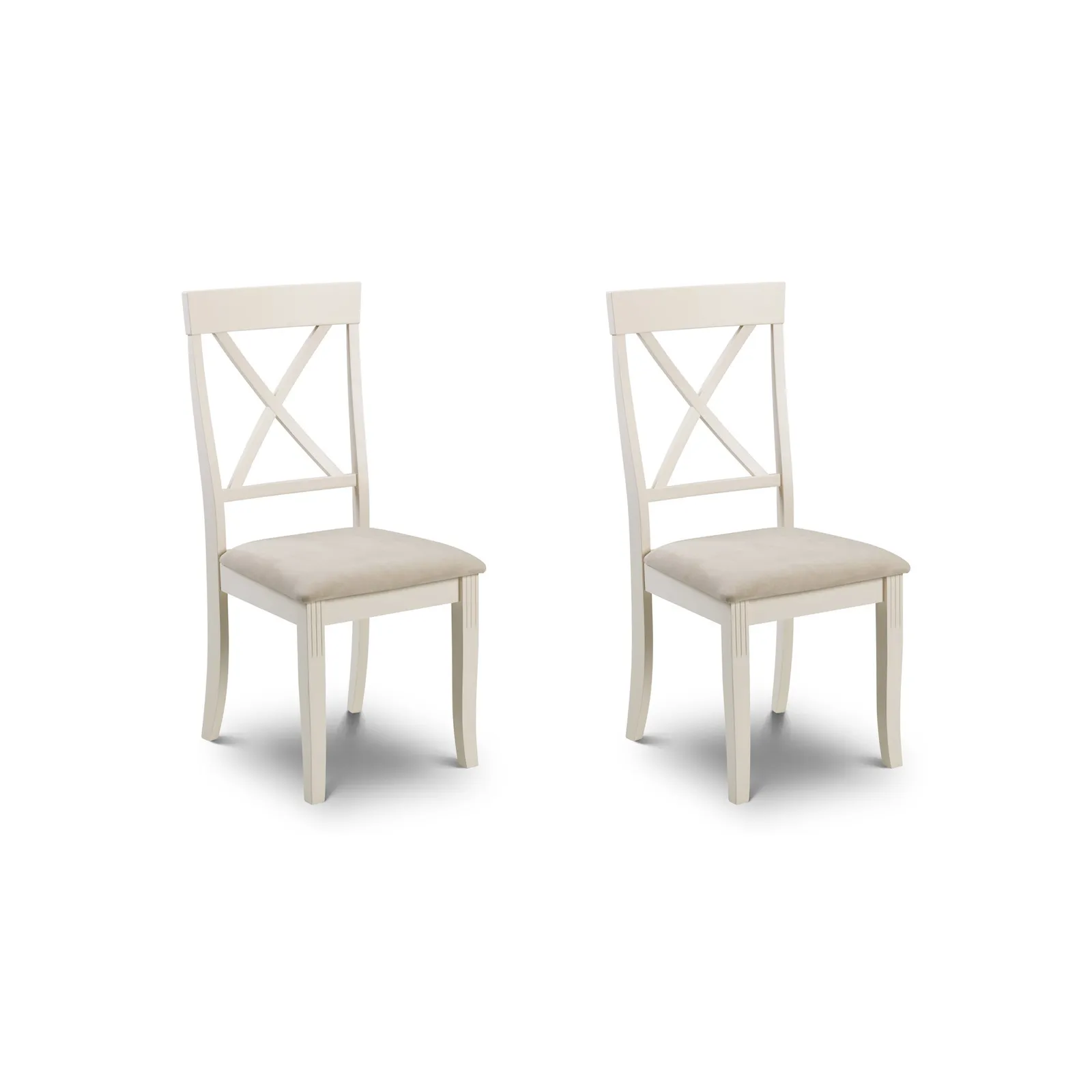 Davenport Set of 2 Dining Chairs, Faux Suede