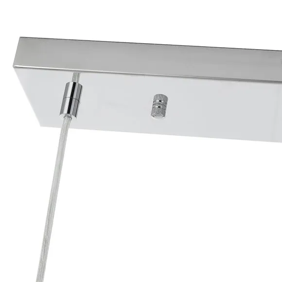 Alessio Nickel Metal Cube 3 Light Diner Ceiling Light 4