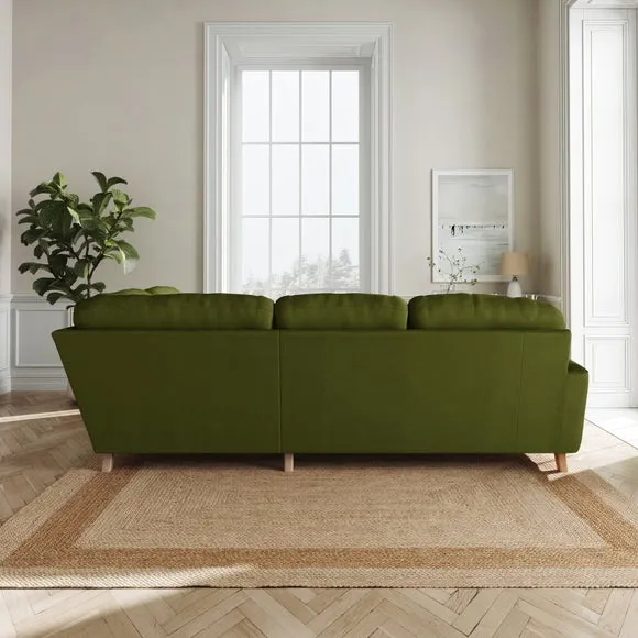 Martha Matte Plush Velvet Full Corner Sofa 3