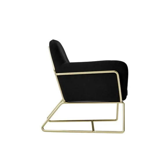 Charles Metal Leg Velvet Occasional Chair 4