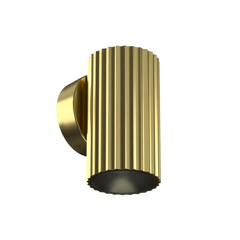 Netlighting Calipso Outdoor Wall Down Lamp Brass 1xGU10 in Gold