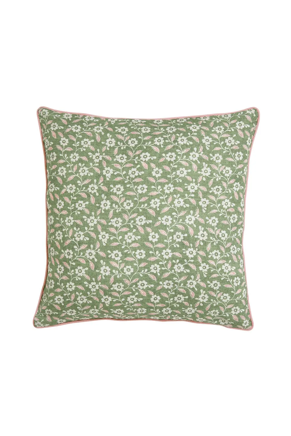 Helena Springfield 'Folk Ditsy' Cotton Cushion in Green