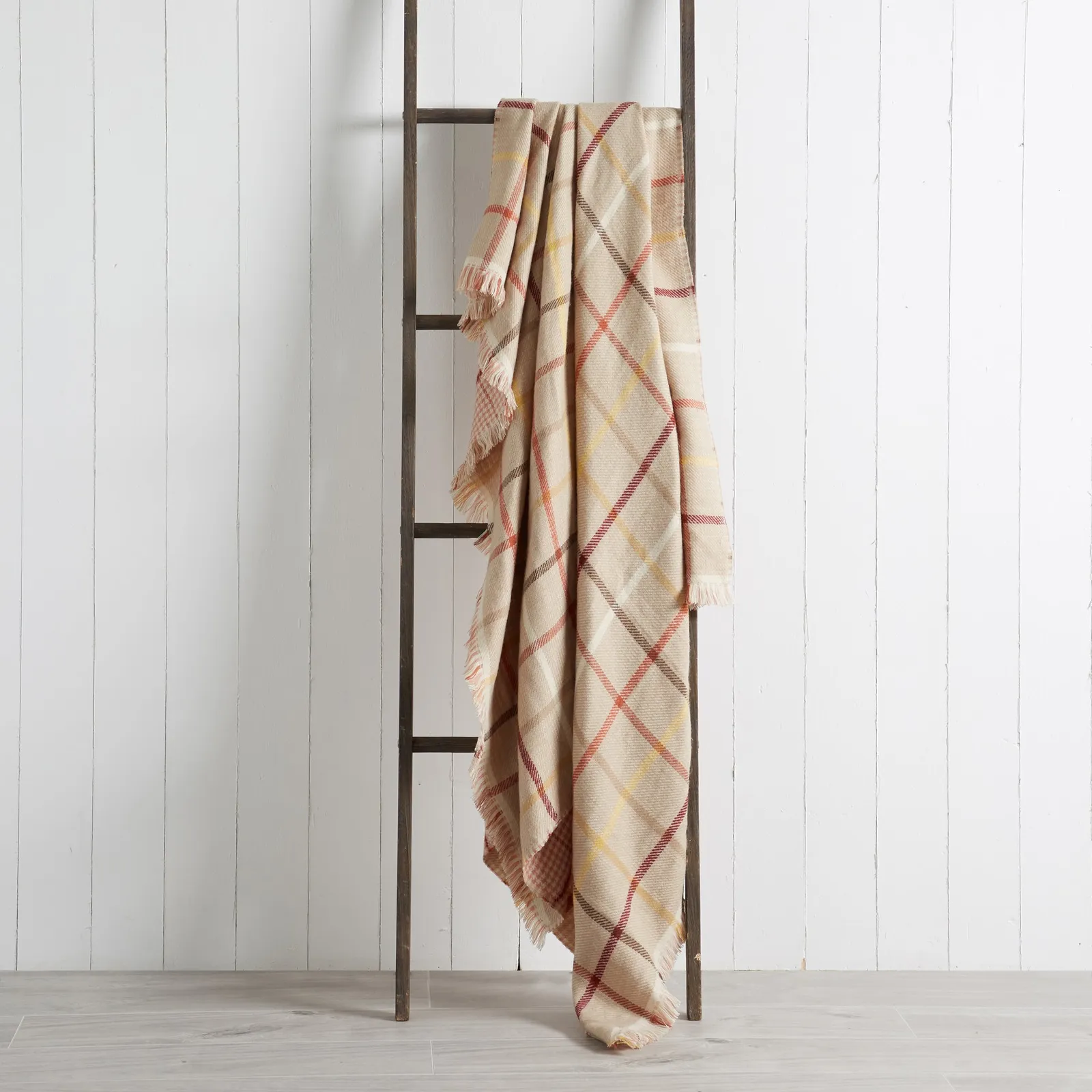 Layton Check 130cm x 180cm Throw Blush
