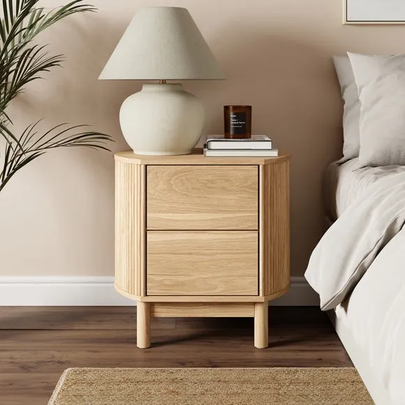 Mateo 2 Drawer Bedside Table 1