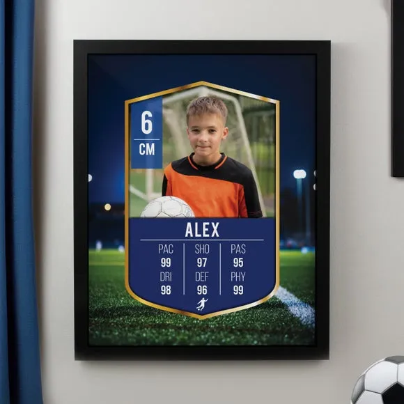 Personalised Photo Football Card Poster Frame 3