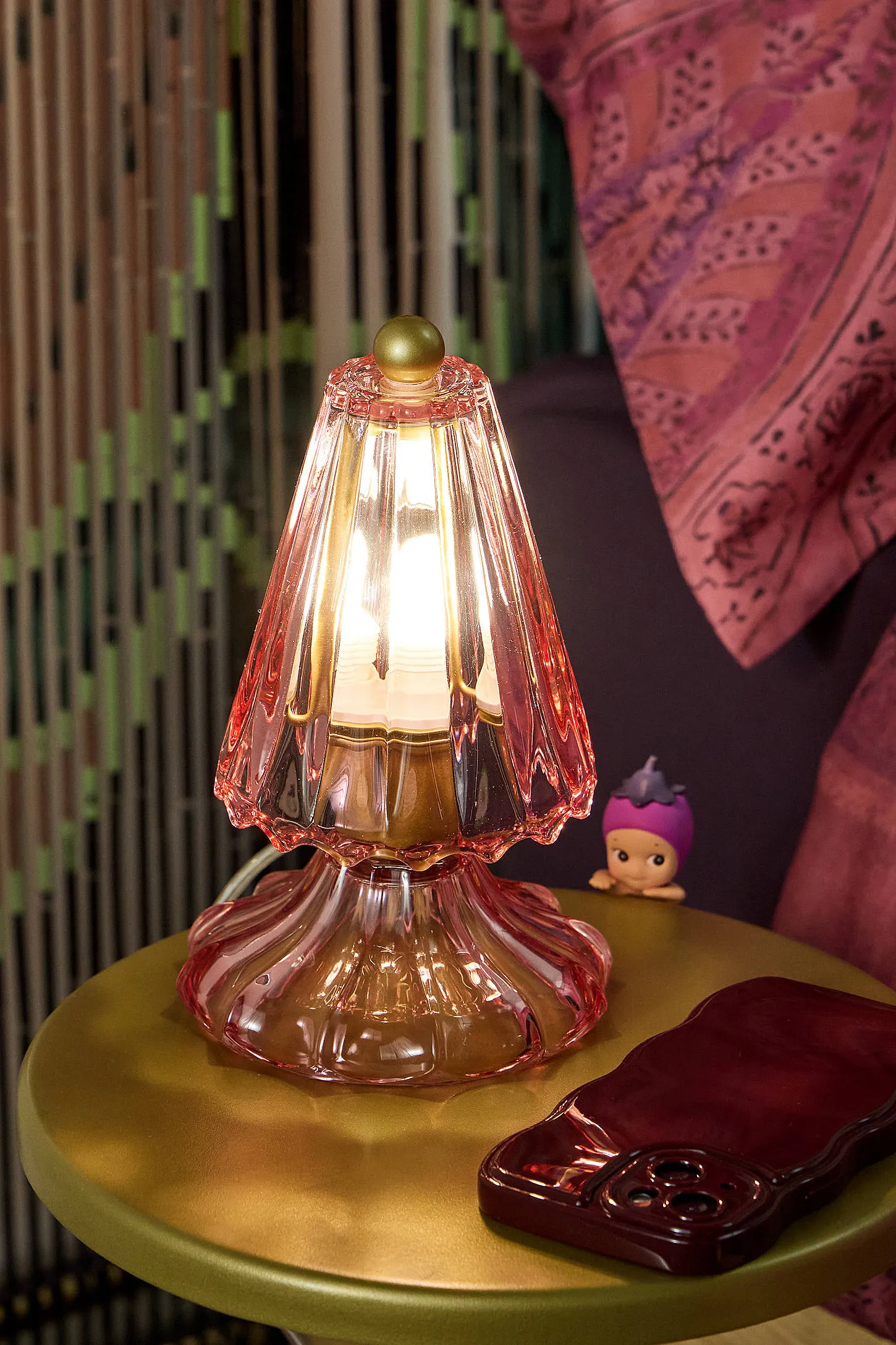 Eve Pink Glass Table Lamp - Pink ALL