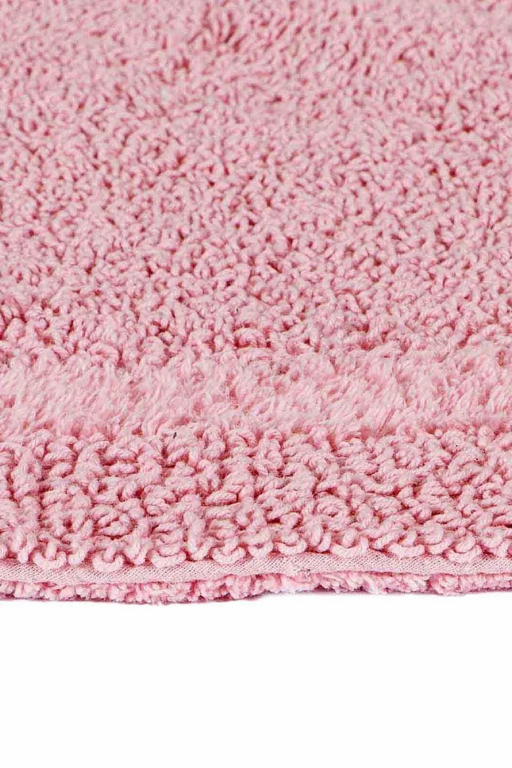 Homescapes Luxury Square Bath Mat 1600GSM 100% Cotton Reversible Shower Mat, 50cm in Baby Pink 4