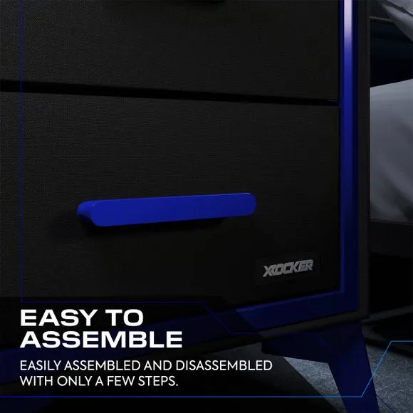 X Rocker Arcane 2 Drawer Bedside Table 3