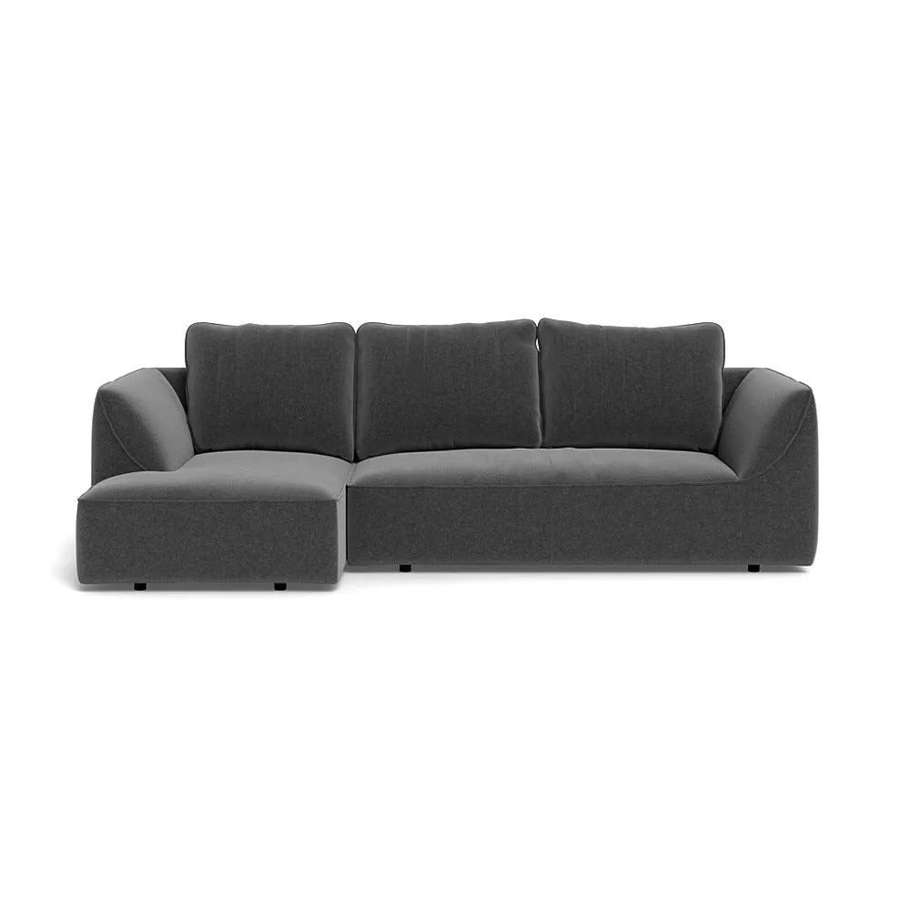 Heal's Morven Left Hand Facing Corner Chaise Sofa Melton Wool Granite 1