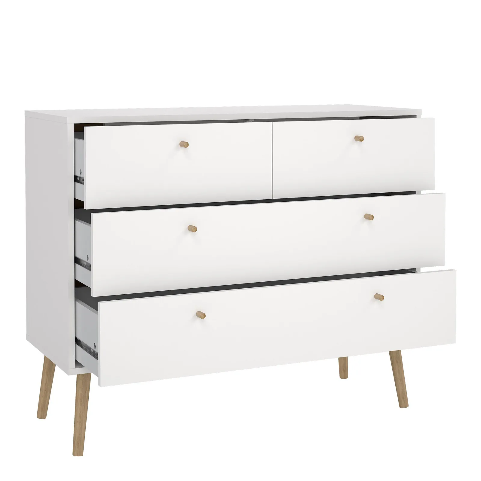 Furniture To Go Cumbria Chest 2 + 2 Drawers in White 6