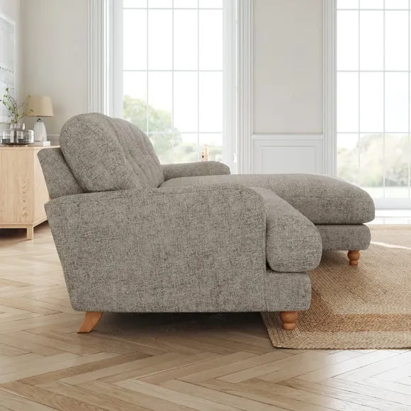 Martha Chunky Chenille Corner Chaise Sofa 2
