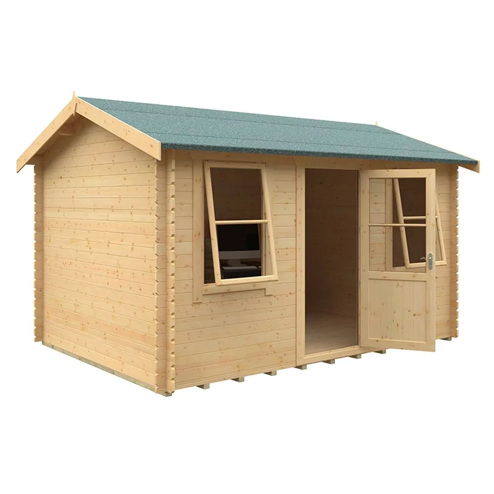 Buttercup Farm 14x10 The Skipton 28mm Cabin - L415 x W295 x H272.6 cm in Natural 2