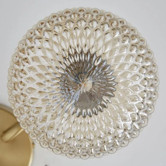 Silas Embossed 3 Light Semi Flush Ceiling Light 4