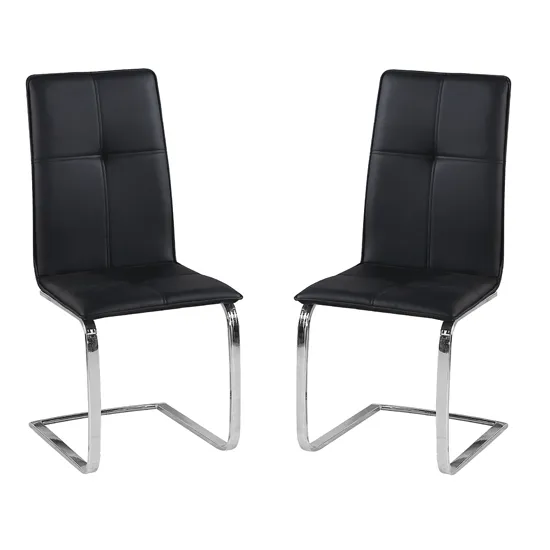 Opus Black Finish Dining Chair In Pair