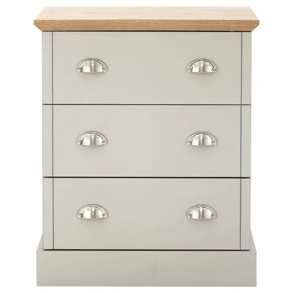 Kendal 3 Drawer Chest, Grey 6