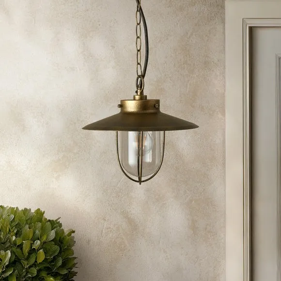 Harvey Industrial Gold Adjustable Pendant Light