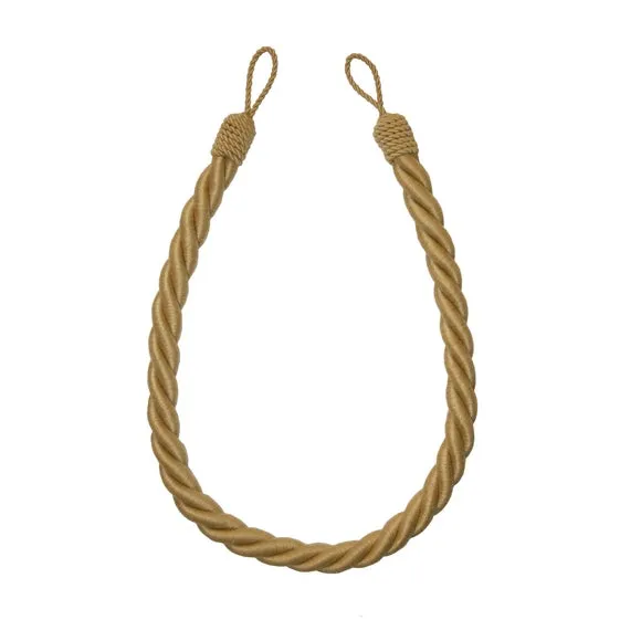 Matt Ochre Rope Curtain Tieback