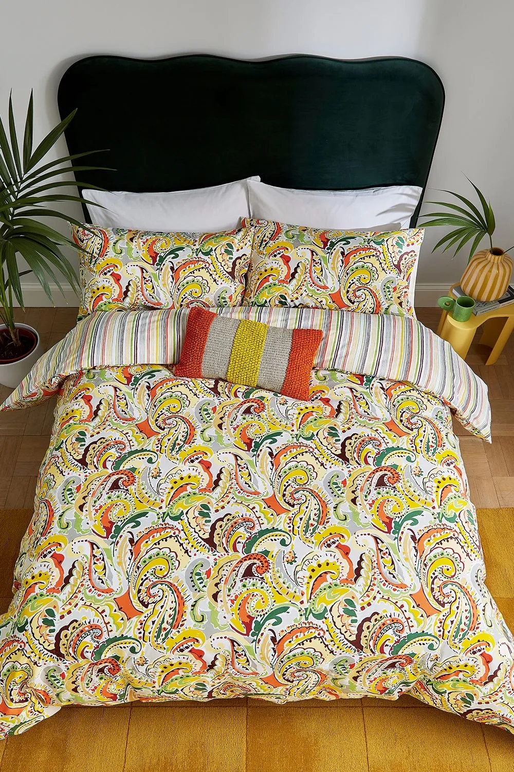 Helena Springfield 'Penny' Cotton Duvet Cover Set in Orange 3