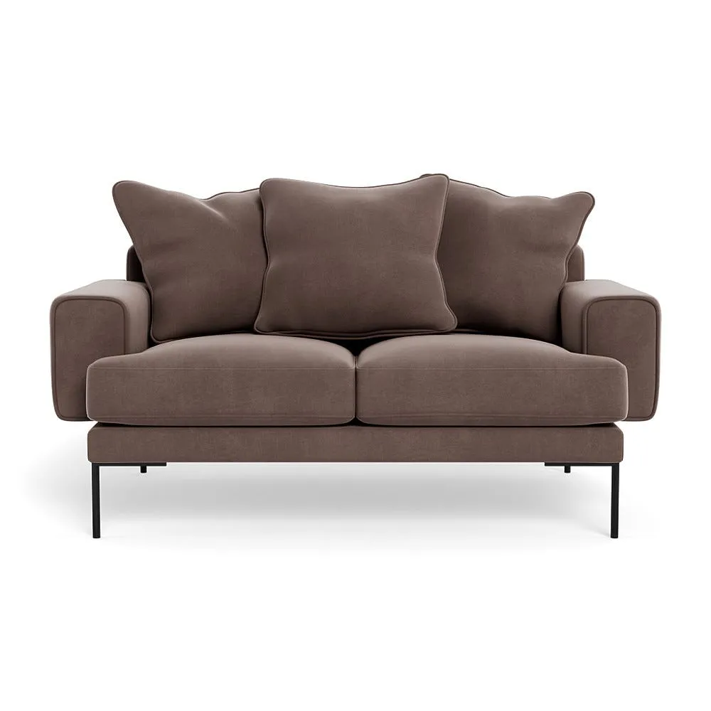 Heal's Torrington 2 Seater Sofa Smart Velvet Mouse Black Feet 1