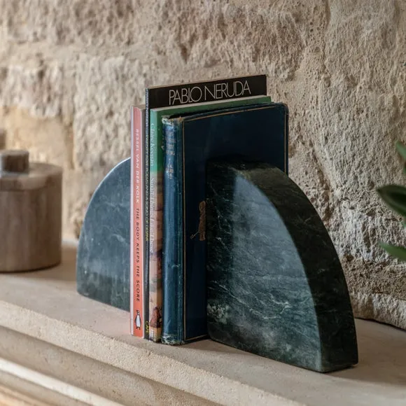 Cedar & Sage Set of 2 Tamera Marble Bookends