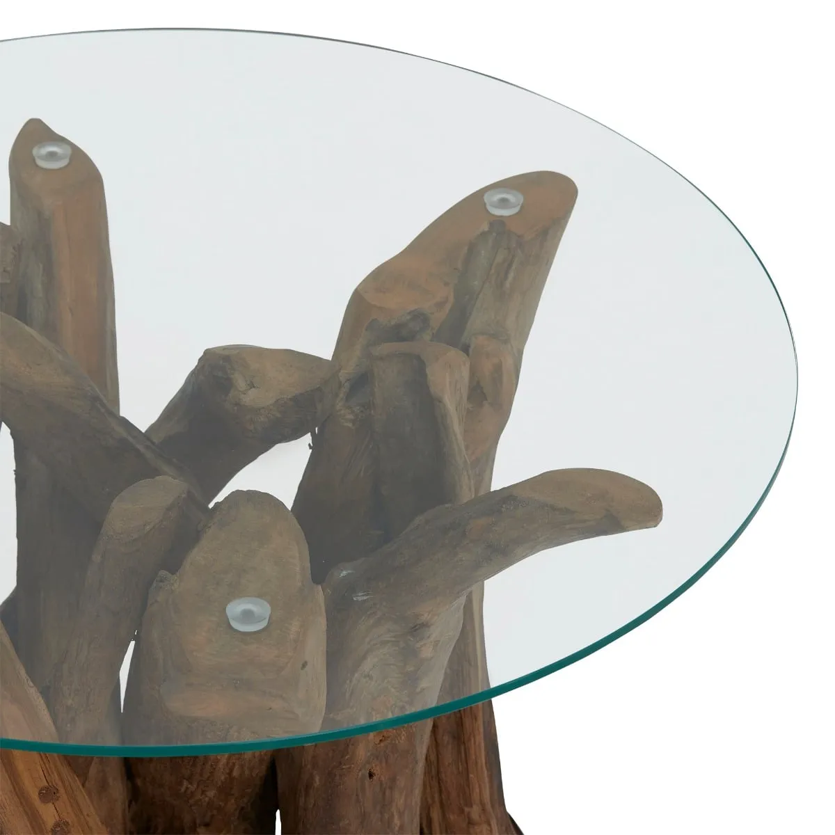 Whinfell Round Lamp Table, Round, Brown Glass | Barker & Stonehouse 4