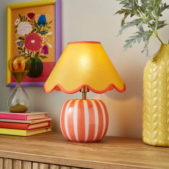 Matilda Striped Scallop Table Lamp