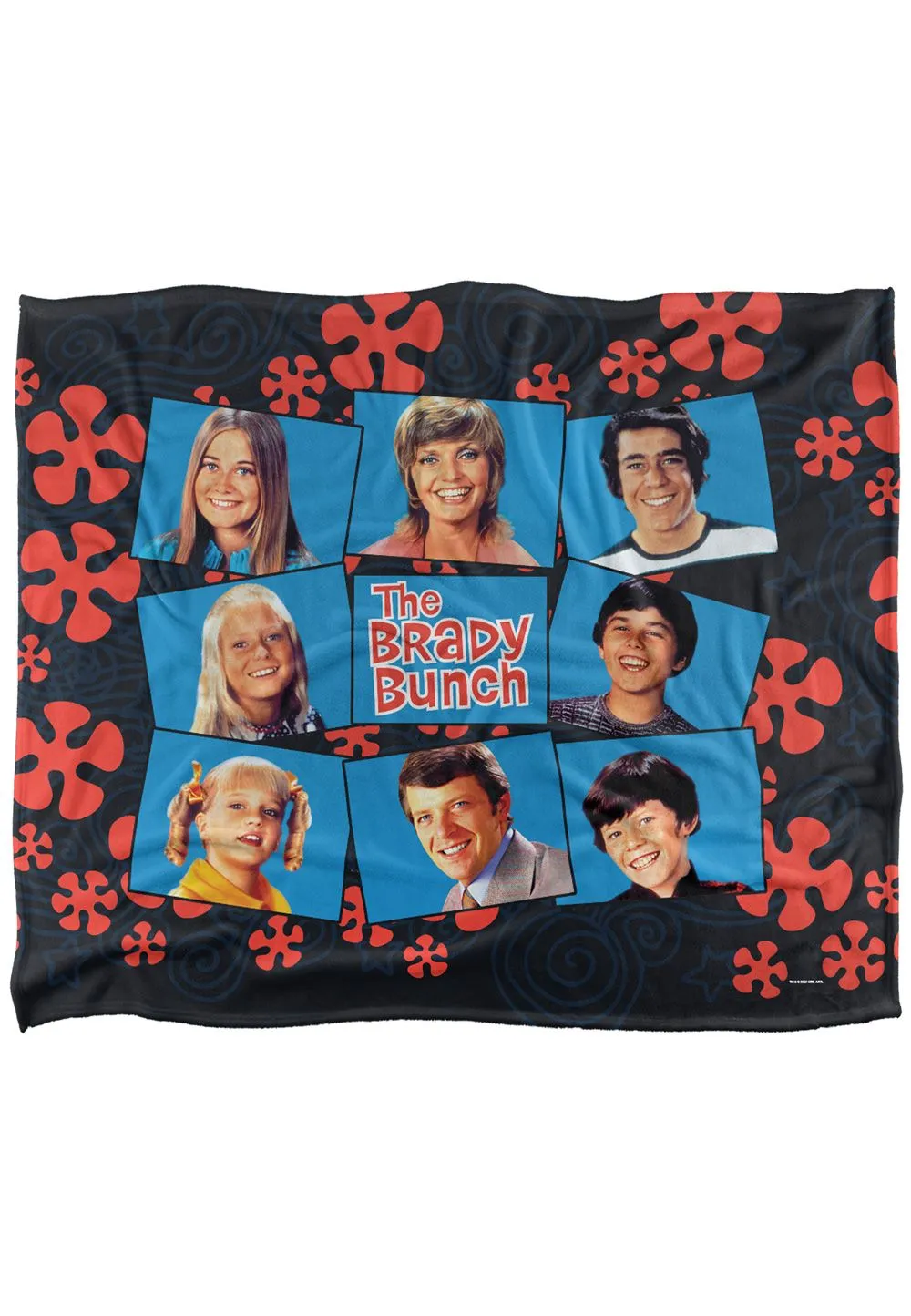 ViacomCBS/Nickelodeon Brady Bunch Squares Silky Touch Super Soft Throw Blanket 152 X 127 cm in White