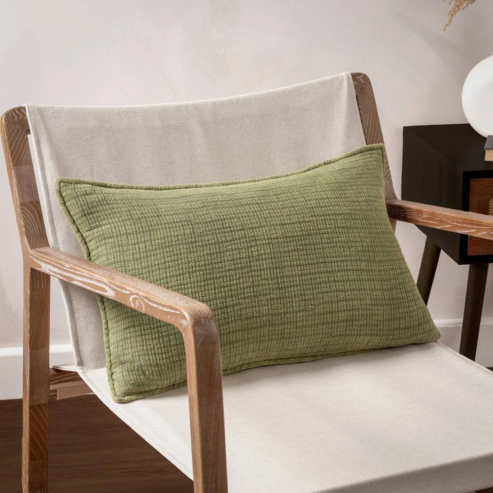 Yard Ribble 100% Cotton Acid Wash Cushion in Khaki