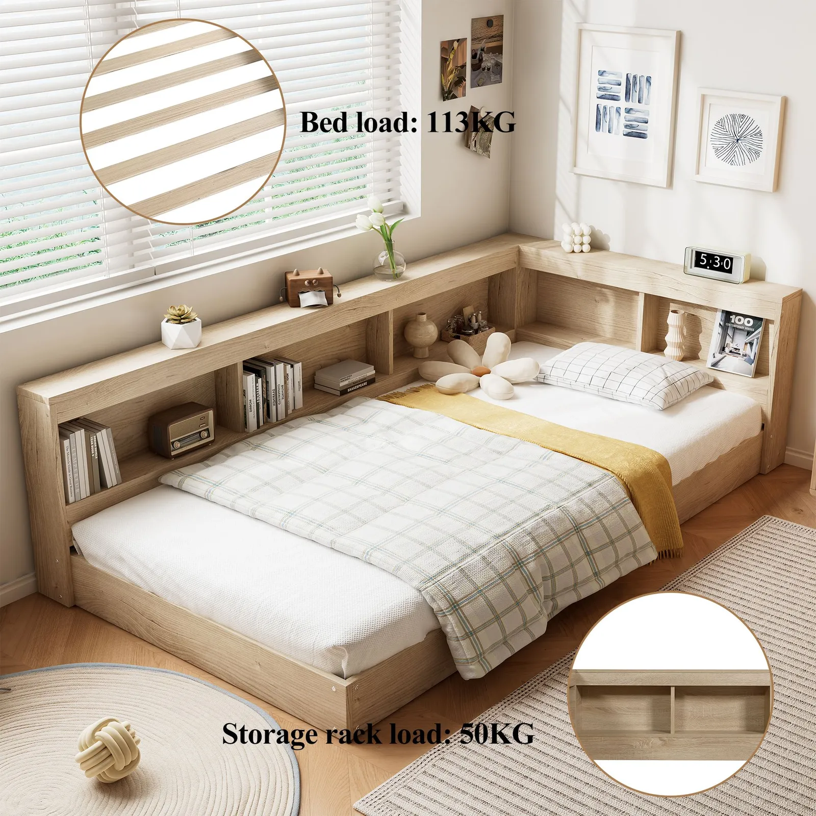 Matteo Storage Bed, 3FT Single Bed Plenty Of Storage Space, Durable & Sturdy in White