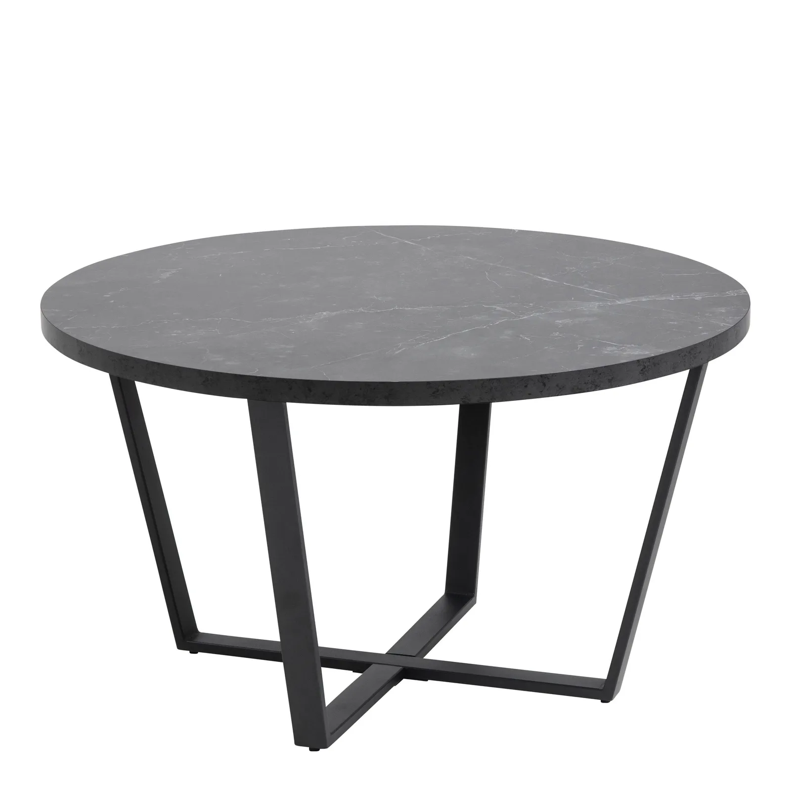 Furniture To Go Amble Round Coffee Table with Black Marble Effect Top