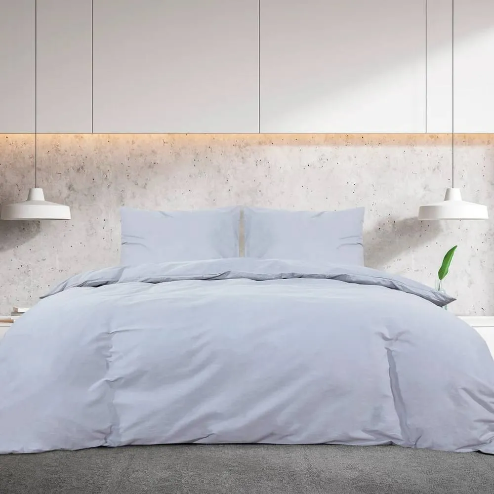 Berkfield Home Elegant Duvet Cover Set Grey 135x200 cm Cotton