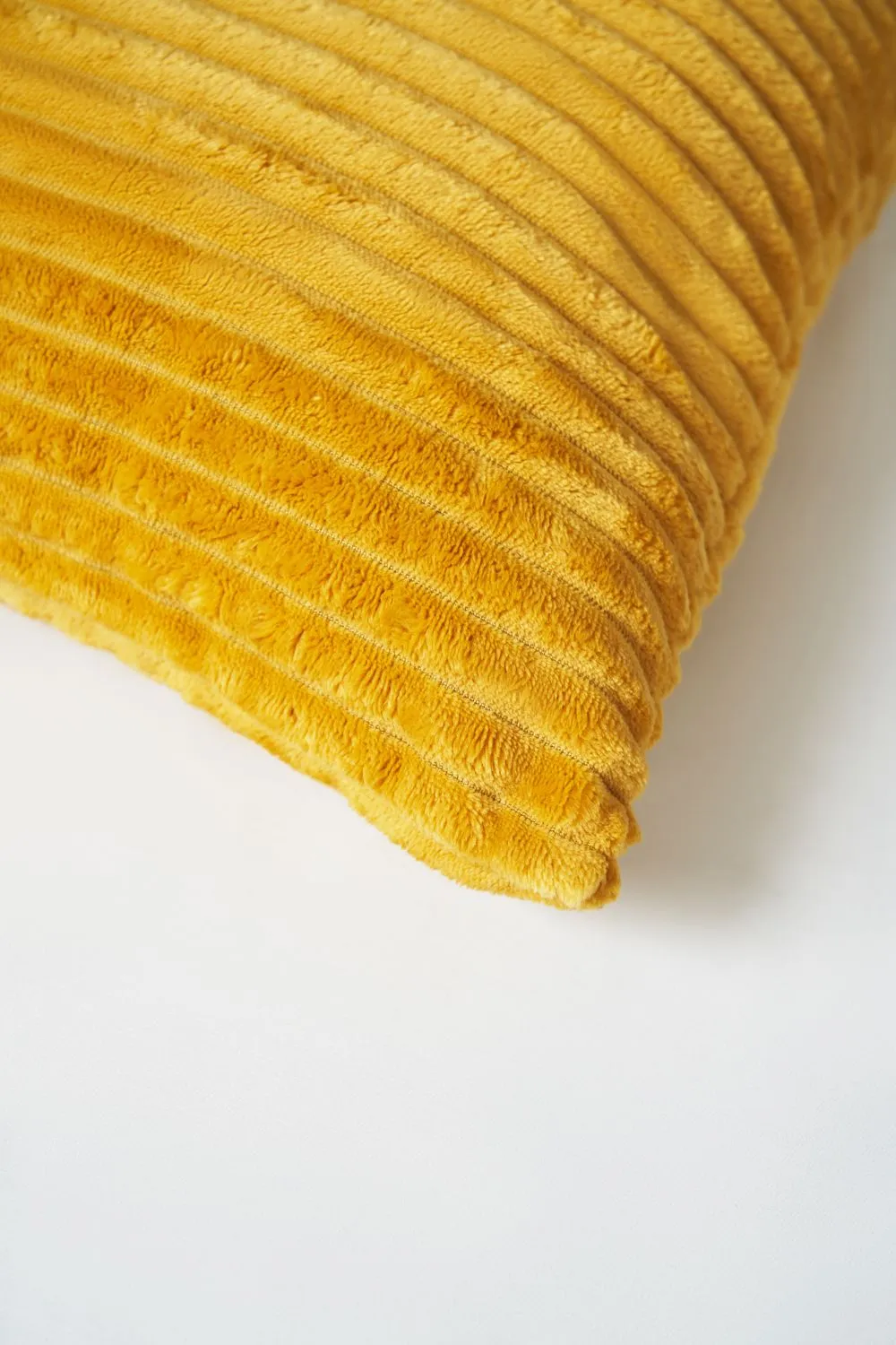 BHS Luxury Ribbon Velvet Cushion in Yellow 3