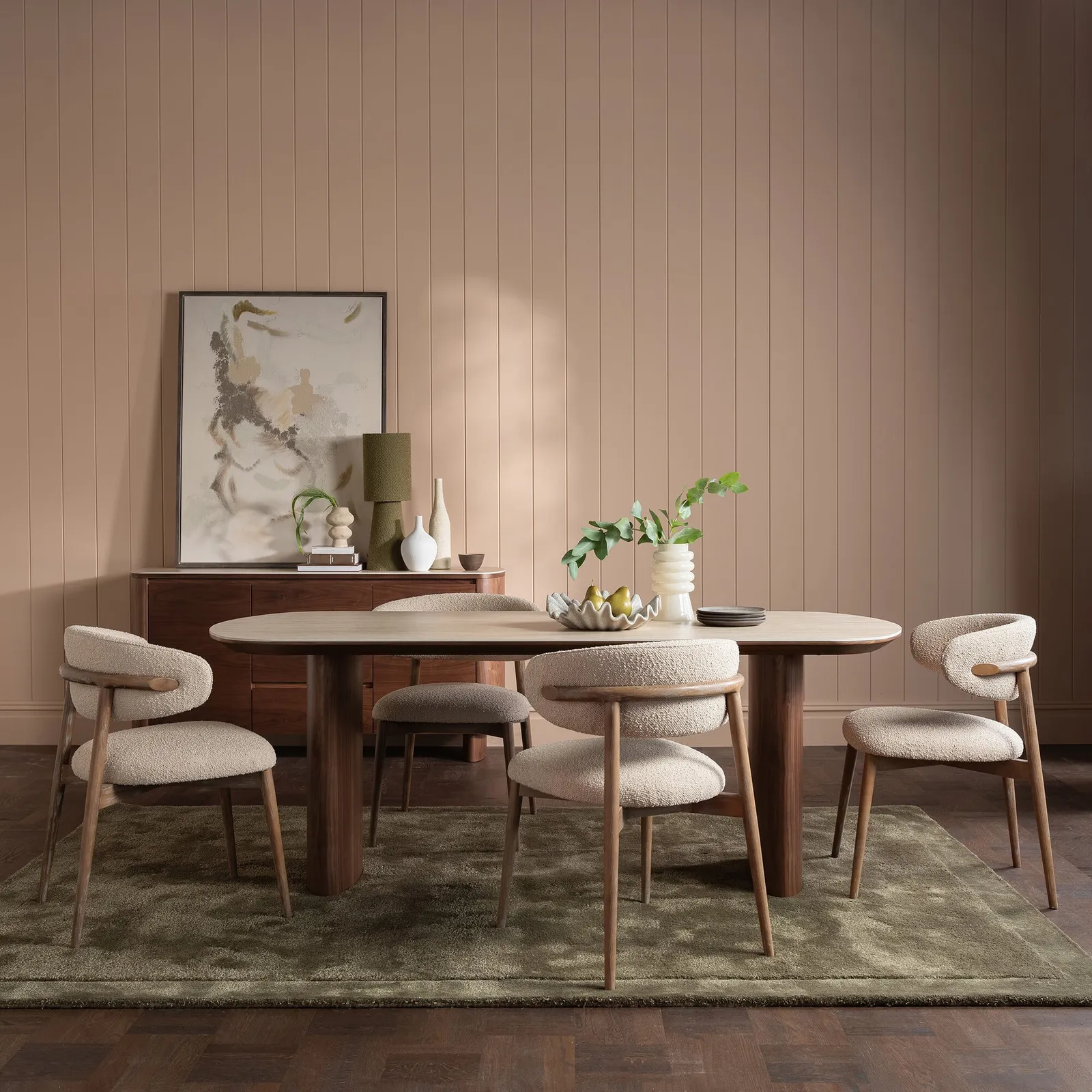 Sumida Dining Table - Ceramic & Mdf, Brown | Barker & Stonehouse 2
