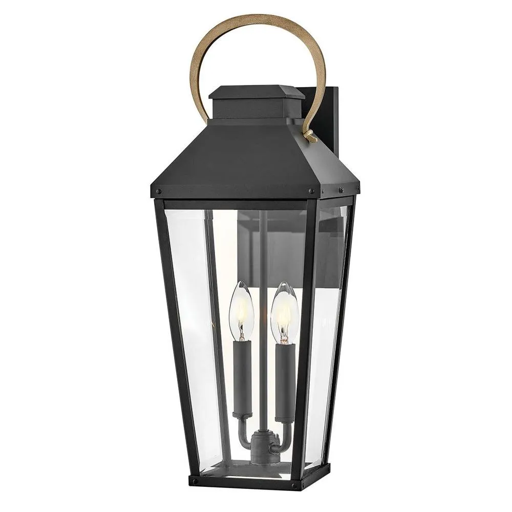 Netlighting Hinkley Dawson Outdoor Wall Lantern Black Burnished Bronze IP44 2x E14