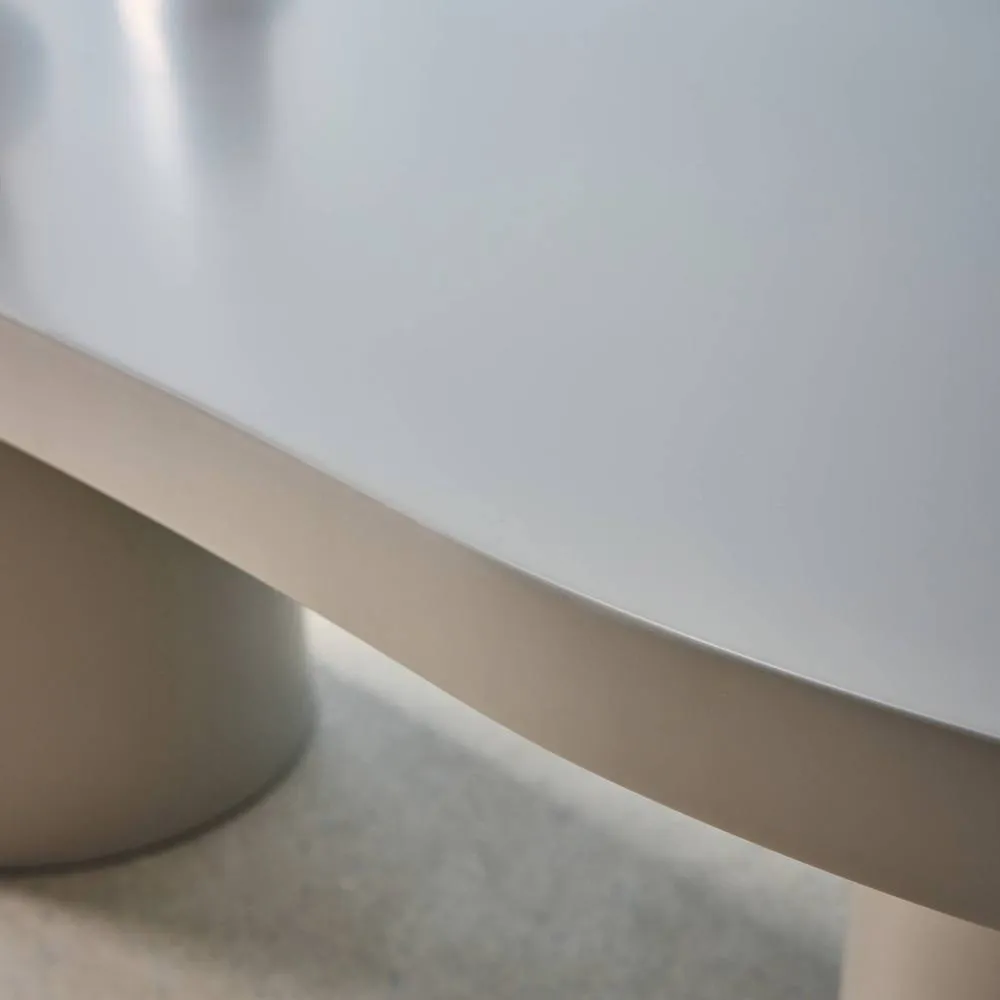 sweeek dining table with rubberwood structure, seats 8 in Light Grey 5
