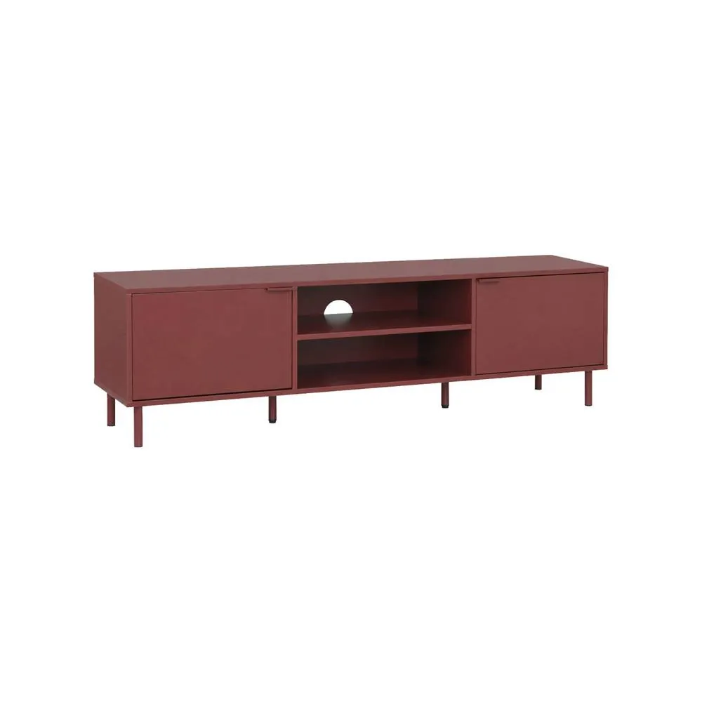 sweeek TV stand 160cm wood decor & metal in Burgundy 2