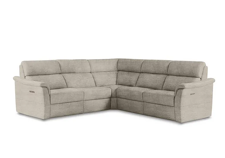 Bella Large Fabric Power Recliner Corner Sofa with Power Headrests and Power Lumbar