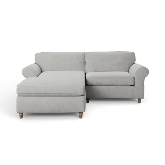 Flori Soft Chenille Corner Chaise Sofa 6
