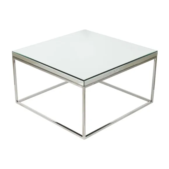 Elysee Square Coffee Table, Mirrored Glass 6