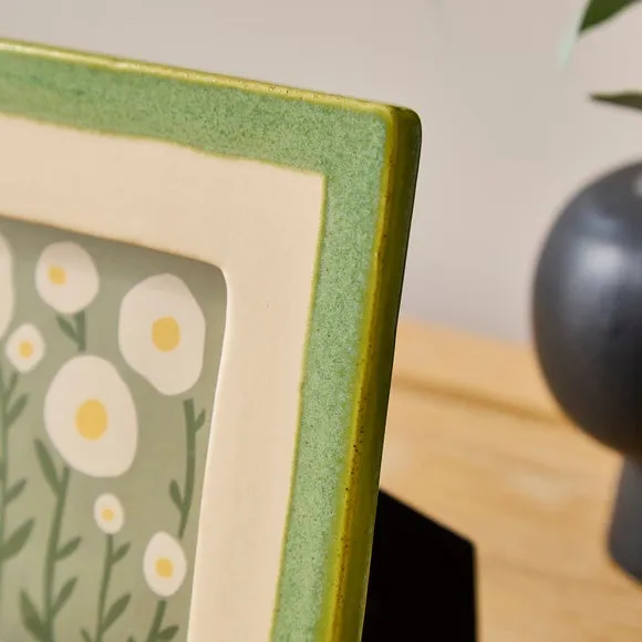 Set of 2 Green Ceramic Square Photo Frames 3