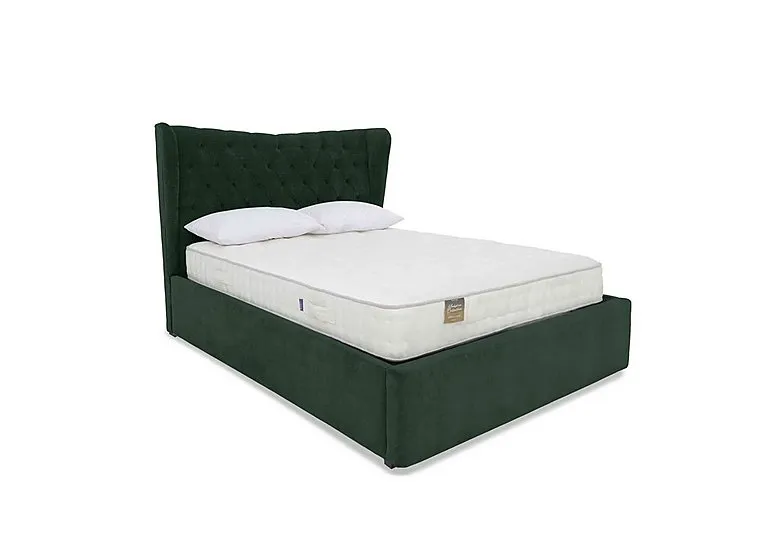 Bauer Electric Ottoman Bed Frame - King Size - Plush Emerald